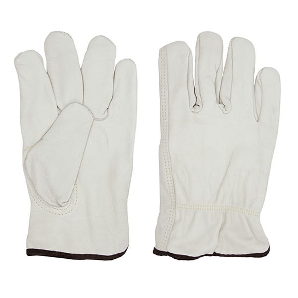Gloves Split Leather Driver SZ LG Grey 12/Package