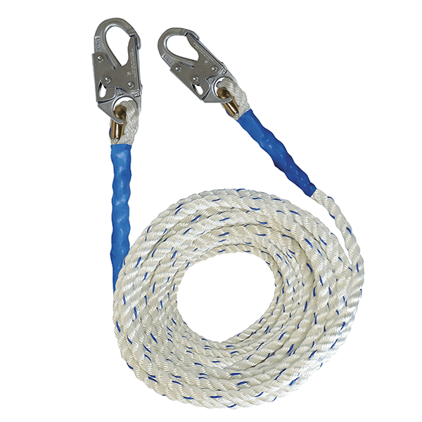 Falltech Vertical Lifeline 50' Double Locking Hooks