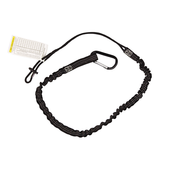 Guardian Tool Lanyard, W/ Mini Carabiner, Black, 20lb Capacity