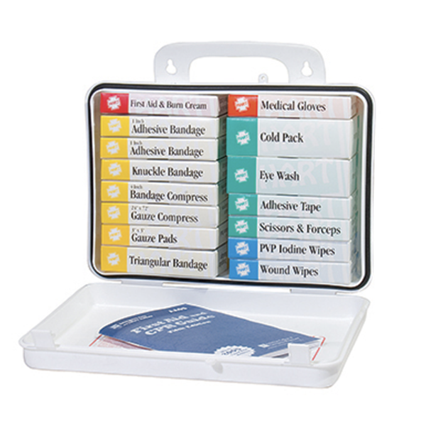 First Aid Kit 25 Man Plastic Case