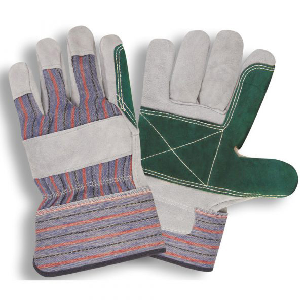 Cordova Gloves 7261JP SZ L Split Leather Striped Canvas Back