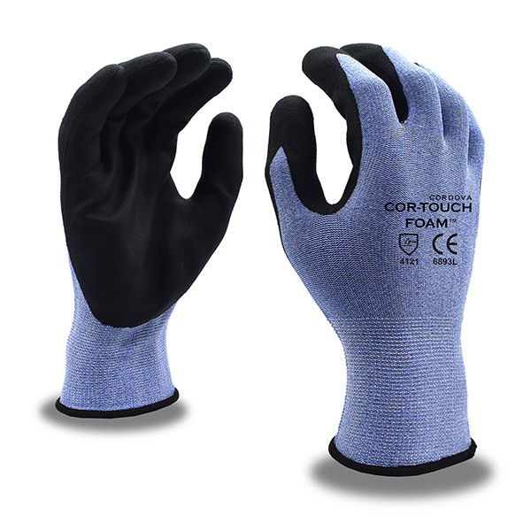 Cordova Gloves 6893 SZ XL Cor-Touch Foam Blue & Black 12/Pkg