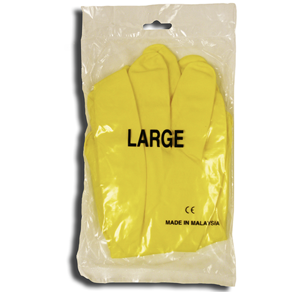 Gloves Yellow Latex DZ SZ L