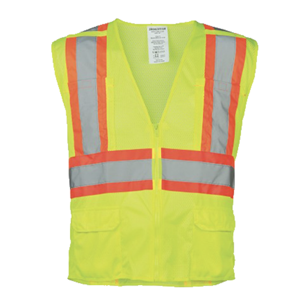 FR LIME MESH SAFETY VEST LG