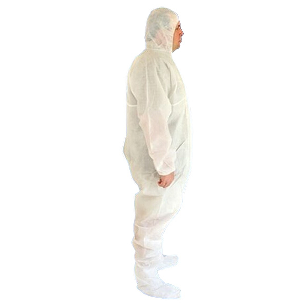Poly-Pro Coverall 3X-Large with Hood & Boots White