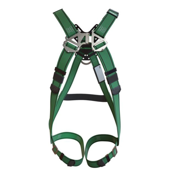 MSA® V Form Harness Standard Back D Ring Green Tongue Buckle Leg Straps