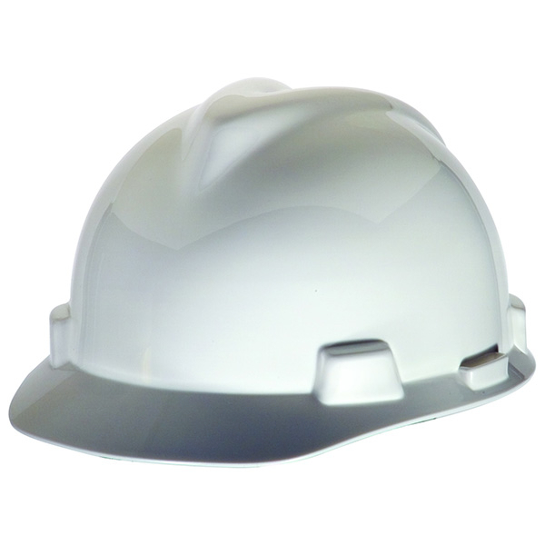 MSA® V-Gard Hard Hat Cap Style White with Staz-On Suspension