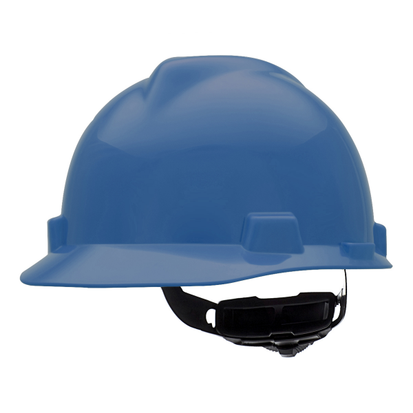 MSA® V-Gard Hard Hat Blue Cap-Style Fas-Trac Suspension
