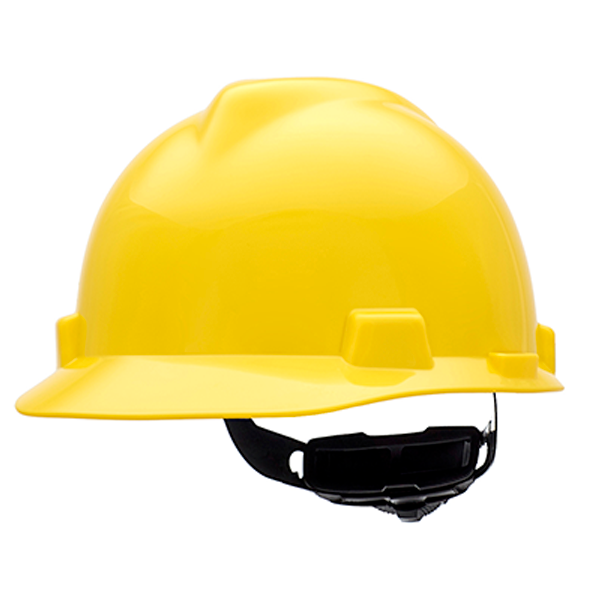 MSA® V-Gard Hard Hat Yellow Cap-Style Fas-Trac Suspension