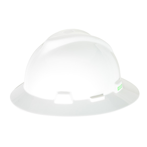 MSA® V-Gard Hard Hat White Full Brim Fas-Trac Suspension