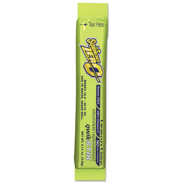 Sqwincher Qwik Stik Sugar Free Lemon Lime 20 oz Stick 50/Bag