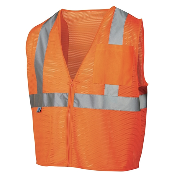 Pyramex Safety Vest ANSI Type R Class 2 Orange Size Medium