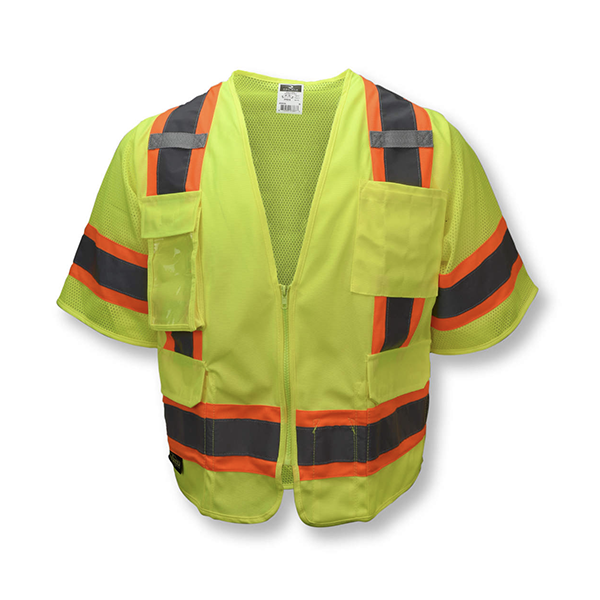 Radians SV63 Short Sleeve Safety Vest Size 2X-Large Lime Two Tone ANSI Class 3