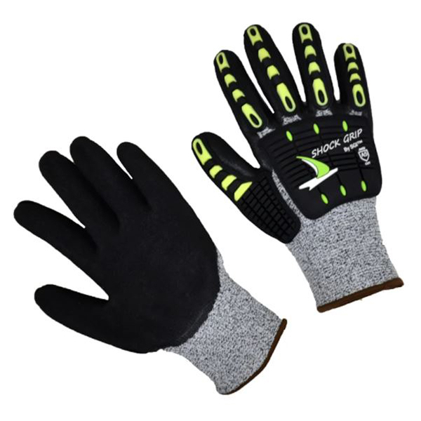 Seattle Glove GBN5 SZ XL Impact A5 Black & Gray Shock Grip