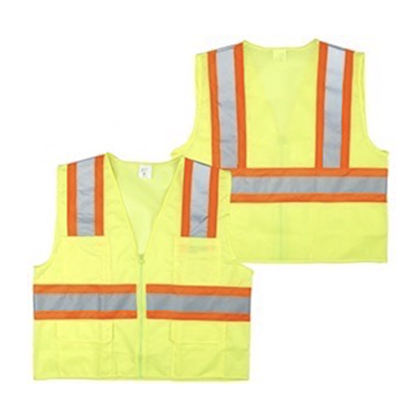 Seattle Glove SV02 Safety Vest Size Large Lime Zip Front Type R Class 2